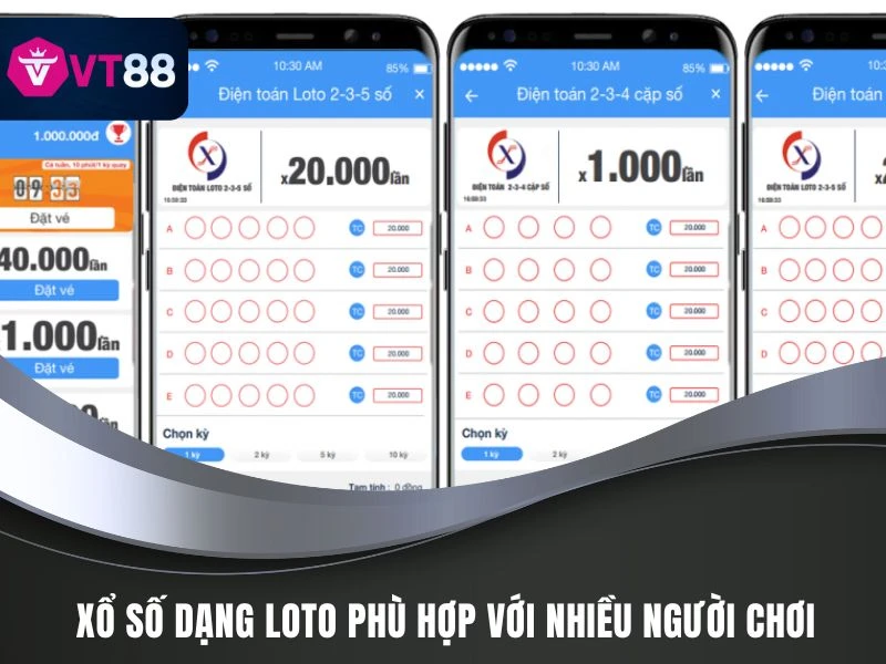 Xổ số dạng Loto phù hợp với nhiều người chơi